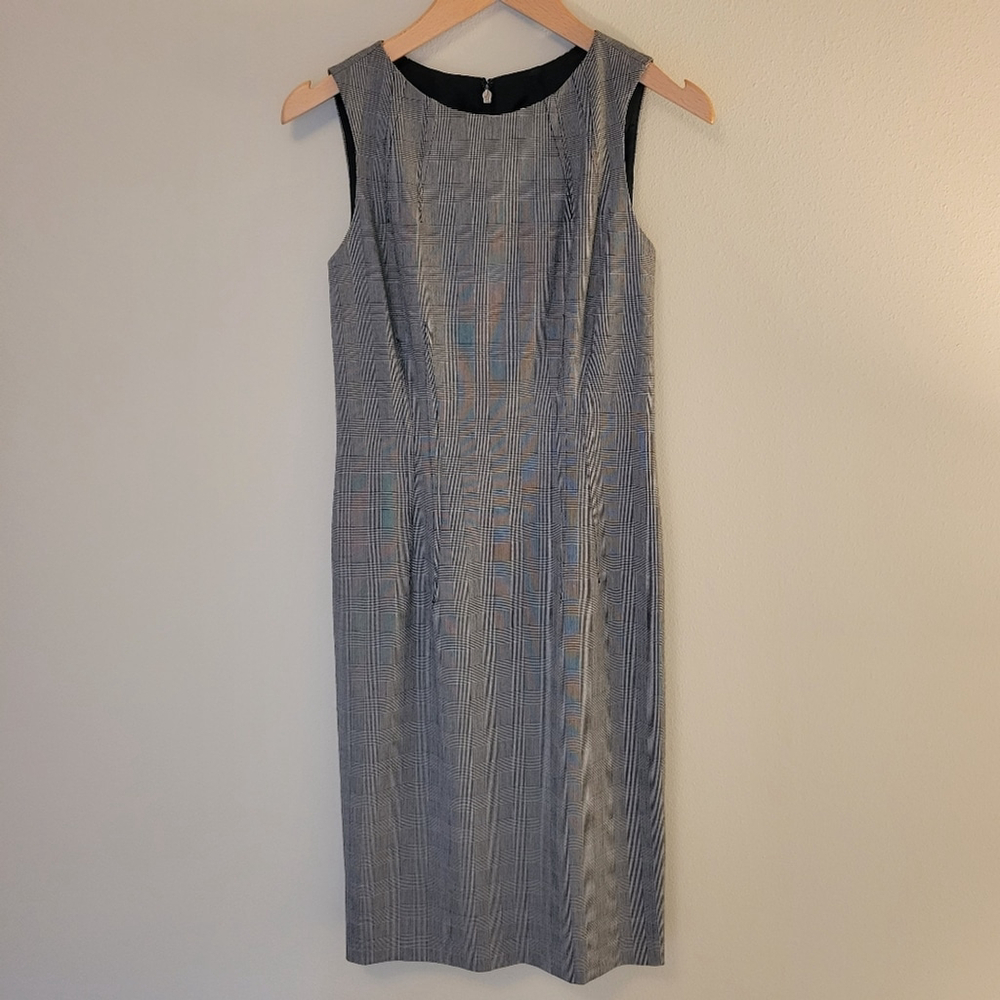 MICHAEL MICHAEL KORS Pleated Plaid Sleeveless Sheath Dress | Size 0